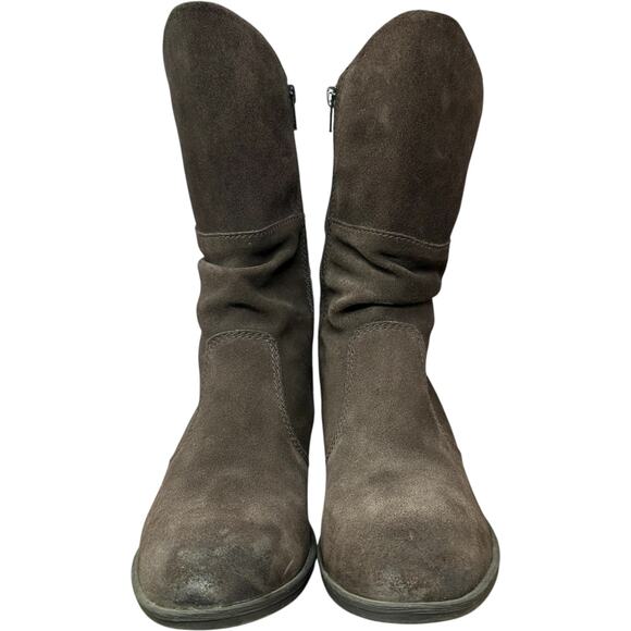Josef Seibel Suede Mid Calf Boots Womens SZ 38 Brown Western Boho Minimalist - Picture 4 of 11